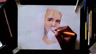 J-Cole Art challenge using Mixed cheap colour pencils brands and ball point pen