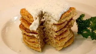 Salty Oatmeal Pancakes with Cheese 🥞 Perfect Brunch Idea or Starter w. Smoked Salmon - Recipe # 203