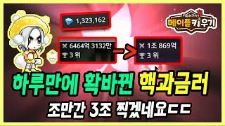【메이플 키우기】 그때 그 계정 맞아? 폭풍성장! 1조 스펙 근황  [사우나킹#2]