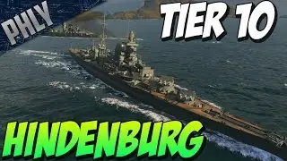 World Of Warships - NEW GERMAN Tier 10 CRUISER - HINDENBURG Gameplay