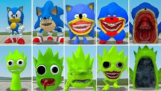ALL NEW SPRUNKI LIME EATER FAMILY VS # NEW SHIN SONIC EATER FAMILY ? in Garrysmod!,...