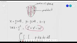 Triple integral: volume delimited by paraboloid and sphere