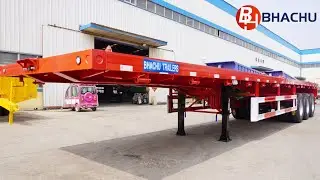 Bhachu 12.5m Tri Axle 40 foot Flat Bed Truck Trailer for Sale In Uganda