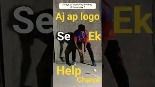 7 days of learning fielding at home day 3 #cricket #viral #minivlog #shorts