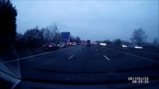 M5 Junction 10 Illegal use of the hard shoulder - RoadHawk HD Dash Cam