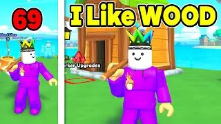 Roblox I Used a Strong AXE Chop WOOD To Extend my Island