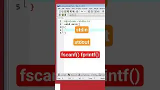 stdin stout | fscanf and fprintf functions