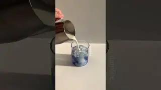 Making Blue Latte at Home 💙🦋✨ #shorts