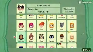 My 500 Miitopia Miss From A To Z And My Access Key Code