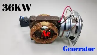 Speaker Coppercoil 36KW  Free Electricity 200V Generator With Electronic Project Full Ac | At Home.