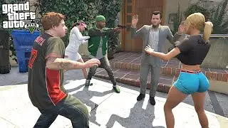 MICHAEL FAMILY INVADE FRANKLIN HOUSE TO SAVE HIM IN GTA 5!!! (GTA 5 Mods)
