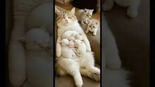 Sweetest Moment ❤️ Tiny Kittens Sleeping Peacefully with Their Mom&rdquo; #cat #cute #kitten #kitty