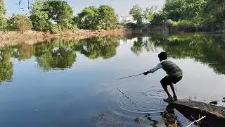 Best hook Fishing 2024 🎣🐠🐟 || Traditional Two Boy Hunting Big fish Form Beautiful Nature 🎣🐠😱