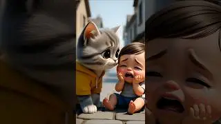 Baby Crying? Kitten to the Rescue #emotional #moralstory