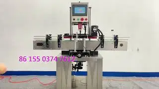 Single head caps screw capping machine tracking type capper for big bottle container with cap detect