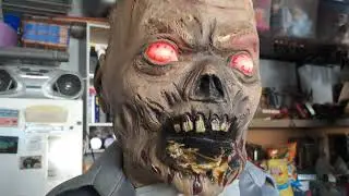 Spirit Halloween 2015 Moonshine Zombie Barrel Animatronics deteriorating