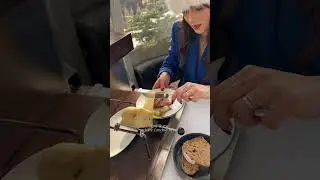 Raclette experience at Ritz Carlton Vienna #raclette #vienna #rooftopbar #ritzcarlton