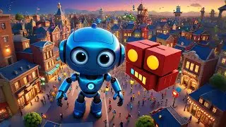 Four Little Robots Beep and Spin | Robot Counting Song for Kids | Nursery Rhymes and Learning Songs