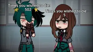 How many times you wished to die | deku angst | MHA/BNHA| GachaClub