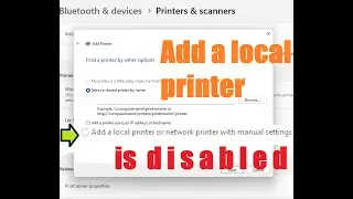 how to enable add a local printer option in windows 11