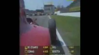Nicola Larini driving the Ferrari 412T1 in Sanmarino