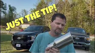 How to install a 10 inch stainless steel exhaust tip on any truck.