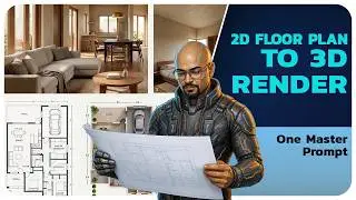 2D Floor Plan to 3D Interior Render with AI | One Master Prompt