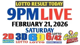 9pm Lotto Result Today Saturday pcso 2d 3d swertres ez2 February 21 2026 6d 6/42 6/55 live!
