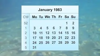 January 1983 Calendar