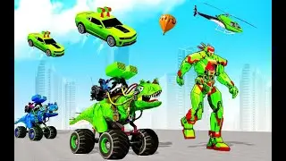 Flying Dino Robot Car Transform Game || 3D Unity Best Dino Robot Game