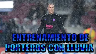 ENTRENAMIENTO DE PORTEROS CON LLUVIA