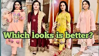 My 4 Days Eid Special Look -My Eid Dresses & Makeup | which looks is Better? Rabia bilal