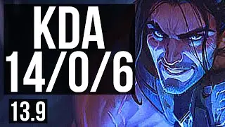 SYLAS vs FIZZ (MID) | 14/0/6, Legendary | KR Master | 13.9