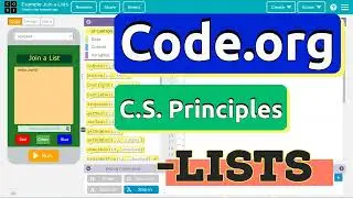 Code.org How to Join a List and Print It | C.S. Principles Example with Code