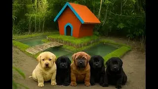 Dog rescue and build  Dog House -Build House for Puppies