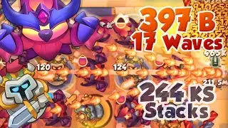 244 Stacks KNIGHT STATUE + Phoenix Goes 17 Waves - RUSH ROYALE