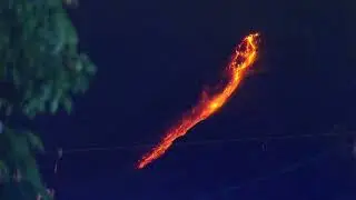 Mayon Volcano Lava flow Eruption and incandescent rockfall | Timelapse |
