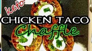Chicken Taco Chaffle | no flours | Easy and Delicious! Keto Lunch or Dinner ideas