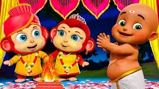Bandar Mama Ki Shaadi Hai | बंदर की ससुराल | New Hindi Rhymes for Children | Jugnu kids