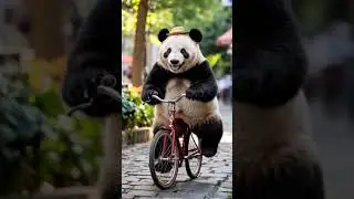 panda ride a bike #bike #panda #china #rider