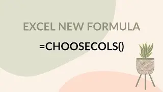 Excel New Formula: CHOOSECOL()   (Hindi)
