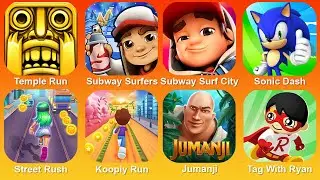 Temple Run,Subway Surf,Subway Surf City,Sonic Dash,Street Rush,Kooply Run,Jumanji,Tag With Ryan