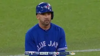 TEX@TOR: Travis doubles deep to left to score Carrera