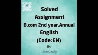 B.Com sol 2nd Year English Solved Assignment