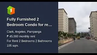 Fully Furnished 2 Bedroom Condo for rent in Clark