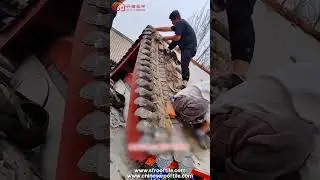Authentic Chinese Roofing Tiles Installation Process | Showcasing Time-Honored Craftsmanship