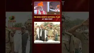 PM Modi Hoists National Flag at Red Fort | #IndependenceDay | #PMModi | #YTShorts | Mango News