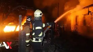 Firefighters Battle Blaze As Russian Air Attack Hits Homes And School In Kharkiv | VERTEX