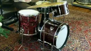 SOLD Vintage 1969/70 Premier Bop Kit 18-12-14 Burgundy Pearl