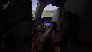 Airbus A220 landing in sim
